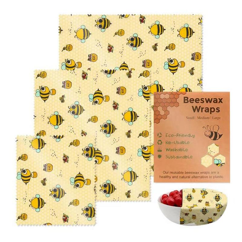 3pcs Reusable Food Fresh Keepi - огляд і ціна Beeswax Wrap Reusable