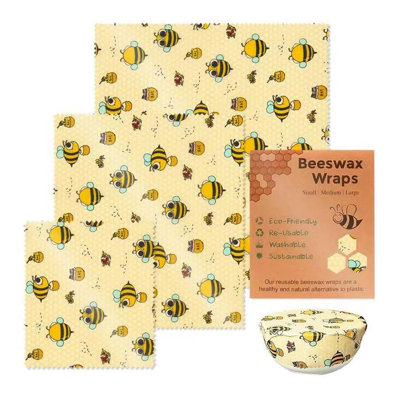 3pcs Reusable Food Fresh Keepi - огляд і ціна Beeswax Wrap Reusable
