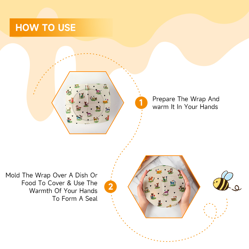 6 Packs (2S. 2M, 2L) Reusable  - огляд і ціна Beeswax Wrap Reusable