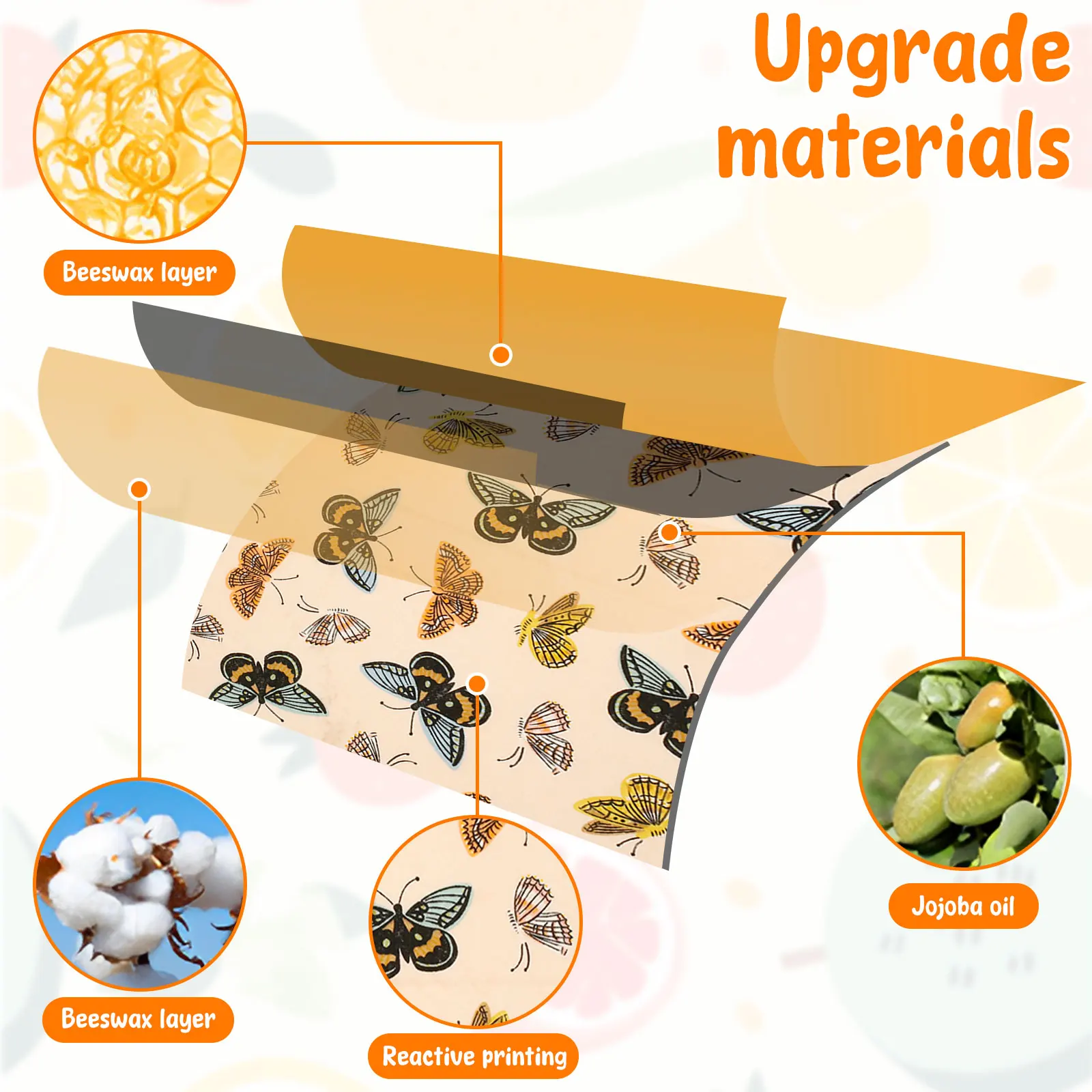 11 Pcs Beeswax Food Wrap Set R - огляд і ціна Beeswax Wrap Reusable