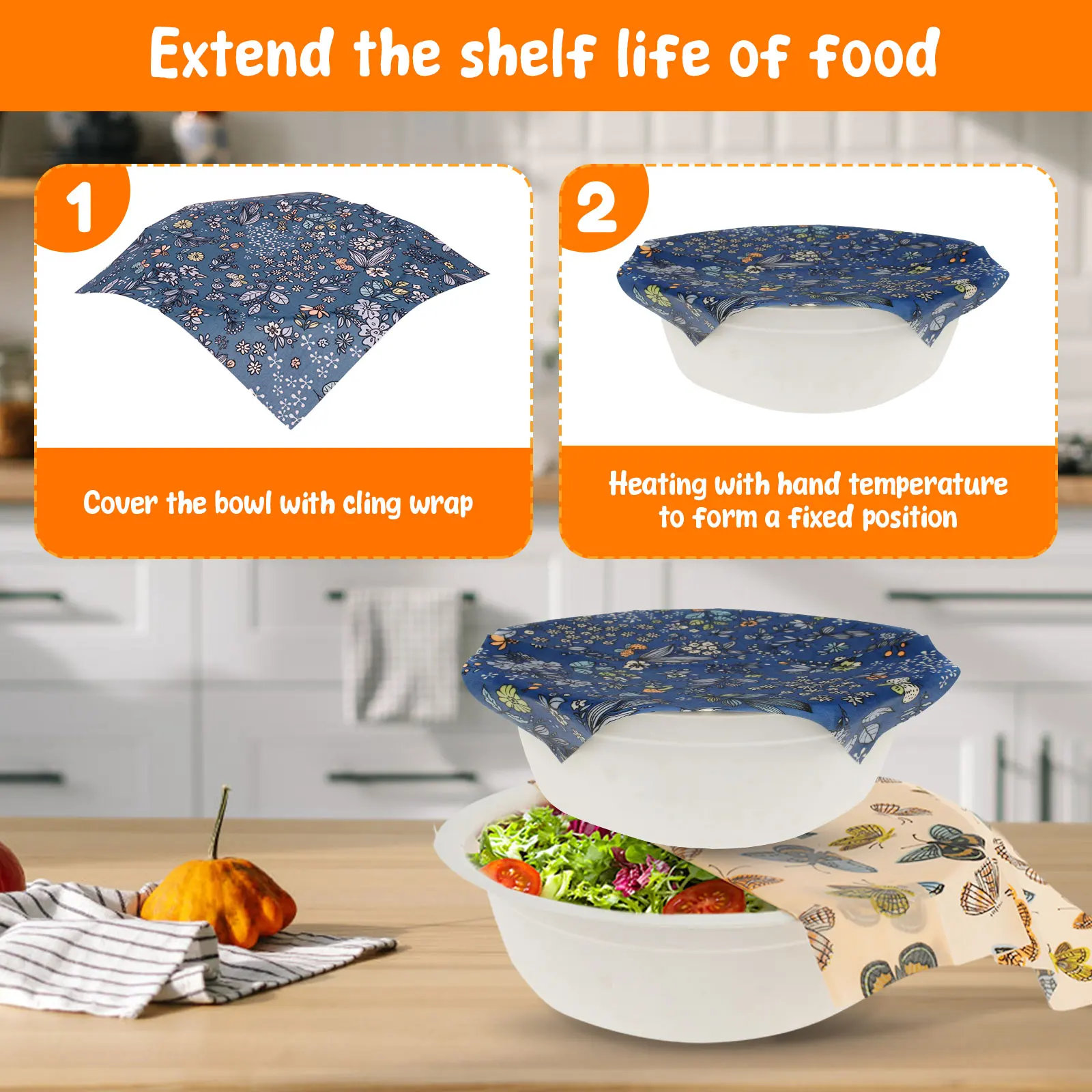 11 Pcs Beeswax Food Wrap Set R - огляд і ціна Beeswax Wrap Reusable